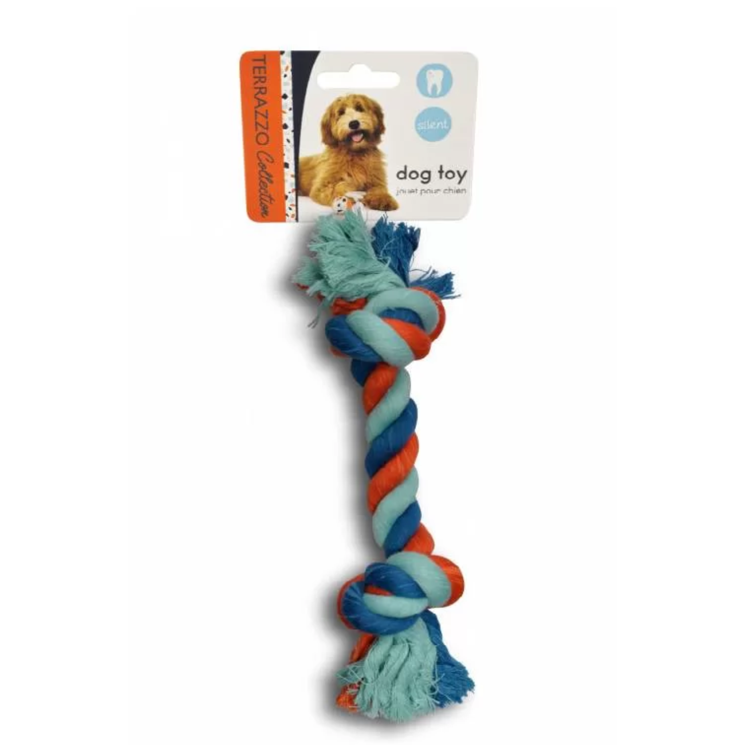 Jouet Tétine Pour Chien En Corde Et Caoutchouc - Remplissable De Friandises, Dimensions 24x7.7x4.7 Cm